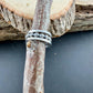 Sterling Ring Stack • 3 Ring Floral Set • Daisy Band • Rustic Silver Rings