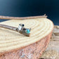 4mm Number 8 Turquoise Ear Cuff • Paisley Sterling Band • Fine Silver Bezel • No Piercing