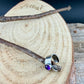 4mm Amethyst Ear Cuff • Paisley Sterling Band • Fine Silver Bezel • No Piercing