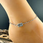 Sterling Silver Zia Sun Anklet • Southwest Symbol Jewelry • Dainty Mariner Chain Ankle Bracelet