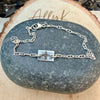 Sterling Silver Zia Sun Bracelet • Handmade Embossed Southwest Symbol • Dainty Jewelry