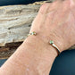 Brass Reverse Cuff Bracelet • 6mm Number 8 Turquoise • Southwest Style