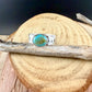Sterling Silver Kingman Turquoise Ring • Wide Band • Hammered or Smooth Finish