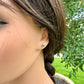 4x6mm White Buffalo Stud Earrings • Sterling Silver • Smooth or Serrated Bezel
