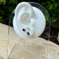 4x6mm White Buffalo Stud Earrings • Sterling Silver • Smooth or Serrated Bezel