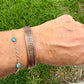 Herringbone Copper Cuff Bracelet – Rustic Antique Patina Design