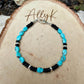 Royston Turquoise Bracelet • Black Onyx • Sterling Silver • Southwestern Jewelry