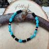 Royston Turquoise Bracelet • Black Onyx • Sterling Silver • Southwestern Jewelry