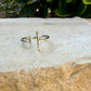 Parallel Bar Sterling Silver Ring • Uneven Open Band • Minimalist Modern Design