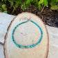 Turquoise Anklet • Kingman Nugget Ankle Bracelet • Sterling Silver • Dainty Ankle Jewelry