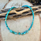 Turquoise Anklet • Kingman Nugget Ankle Bracelet • Sterling Silver • Dainty Ankle Jewelry