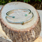 Sterling Number 8 Turquoise Cuff Bracelet Set • Hand‑Forged Two‑Piece Stack