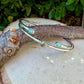 Sterling Number 8 Turquoise Cuff Bracelet Set • Hand‑Forged Two‑Piece Stack