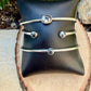 White Buffalo Turquoise Cuff Set of 3 – Handmade Adjustable Sterling Silver Bracelets