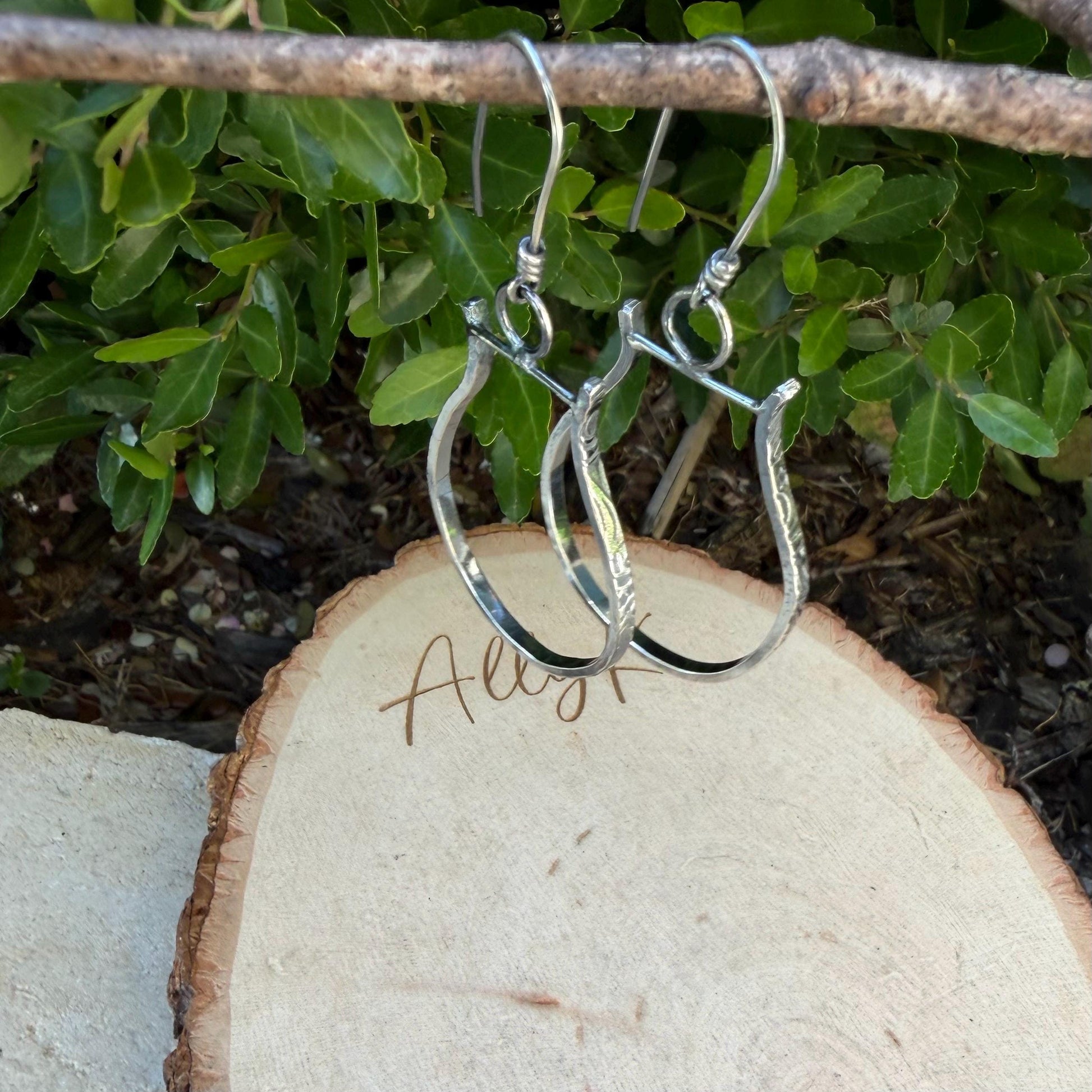Sterling Silver Paisley Drop Earrings • Western Stirrups • Handmade Artisan Jewelry