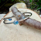 Rainbow Moonstone Cuff Set of 2 • Handmade Adjustable Sterling Silver Stack Bracelets