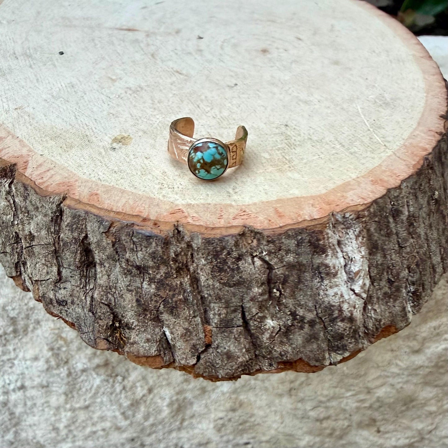 14k Gold Filled Turquoise 4mm Ear Cuff • Number 8 • No Piercing Conch Wrap