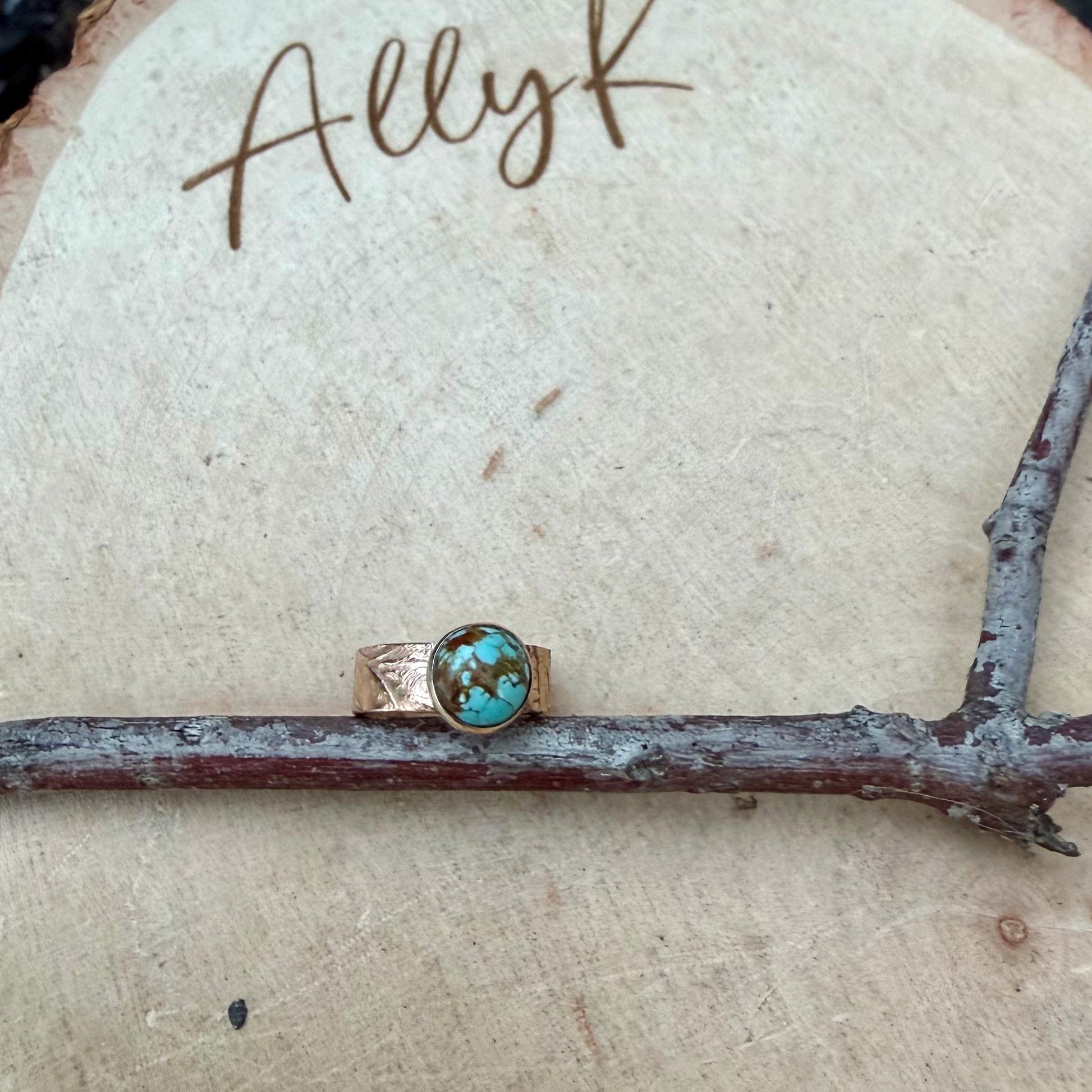 14k Gold Filled Turquoise 4mm Ear Cuff • Number 8 • No Piercing Conch Wrap