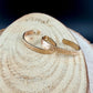 14k Gold Filled Paisley Embossed Hoops • Oval Drop Earrings • 4x1mm GF