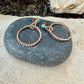 14k GF Number 8 Turquoise Hoop & Post Earrings • 5mm Turquoise Studs