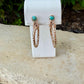 14k GF Number 8 Turquoise Hoop & Post Earrings • 5mm Turquoise Studs