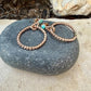 14k GF Number 8 Turquoise Hoop & Post Earrings • 5mm Turquoise Studs
