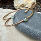 14k Gold Filled Number 8 Turquoise Cuff Bracelet Set • Hand‑Forged Two‑Piece Stack