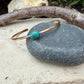 14k Gold Filled Kingman Turquoise Cuff • 8x10 Southwestern Bracelet