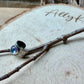 Blue Topaz 6mm Ear Cuff • Sterling Silver Paisley Wrap • Faux Conch • No Piercing