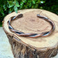 Rustic Copper Twist Cuff Bracelet • Hand‑Forged Solid Copper