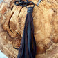 Leather Tassel Keychain • Deerskin Fringe Bag Charm • Western Purse Accessory