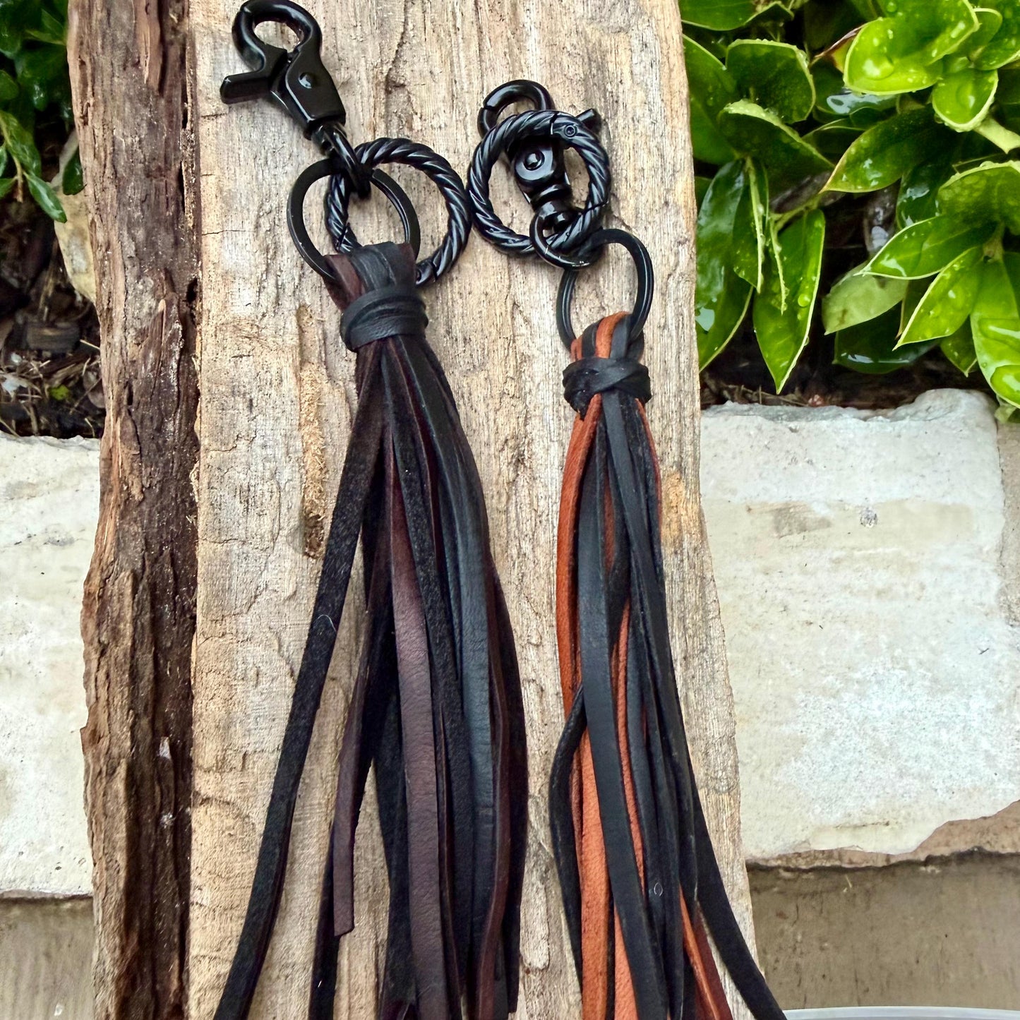 Leather Tassel Keychain • Deerskin Fringe Bag Charm • Western Purse Accessory