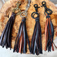 Leather Tassel Keychain • Deerskin Fringe Bag Charm • Western Purse Accessory