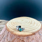 4mm Number 8 Turquoise Ear Cuff • Paisley Sterling Band • Fine Silver Bezel • No Piercing