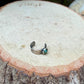 4mm Number 8 Turquoise Ear Cuff • Paisley Sterling Band • Fine Silver Bezel • No Piercing