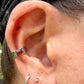 4mm Garnet Ear Cuff • Paisley Sterling Band • Fine Silver Bezel • No Piercing