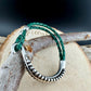 Braided Leather Wrap Bracelet • Silver Half Cuff • Multiple Colors