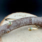 Brass Reverse Cuff Bracelet • 6mm Number 8 Turquoise • Southwest Style