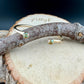 Brass Reverse Cuff Bracelet • 6mm Number 8 Turquoise • Southwest Style