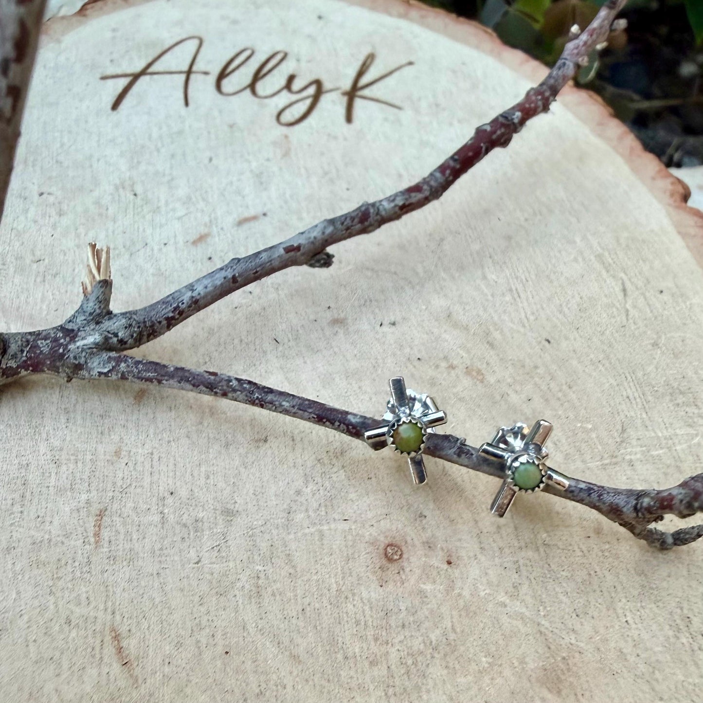 10mm Sterling Cross Earrings • Dainty Western Cross Studs