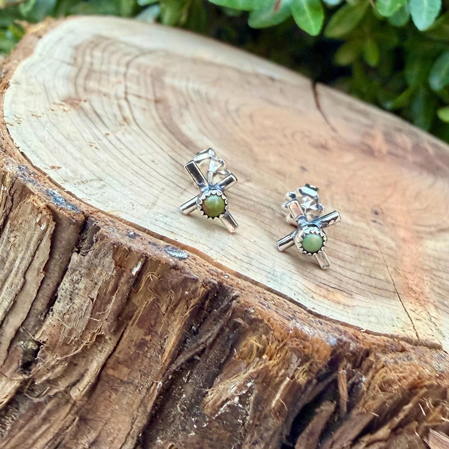 10mm Sterling Cross Earrings • Dainty Western Cross Studs