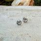 Sterling Silver Peace Sign Studs • Minimal Western Earrings • Everyday Posts