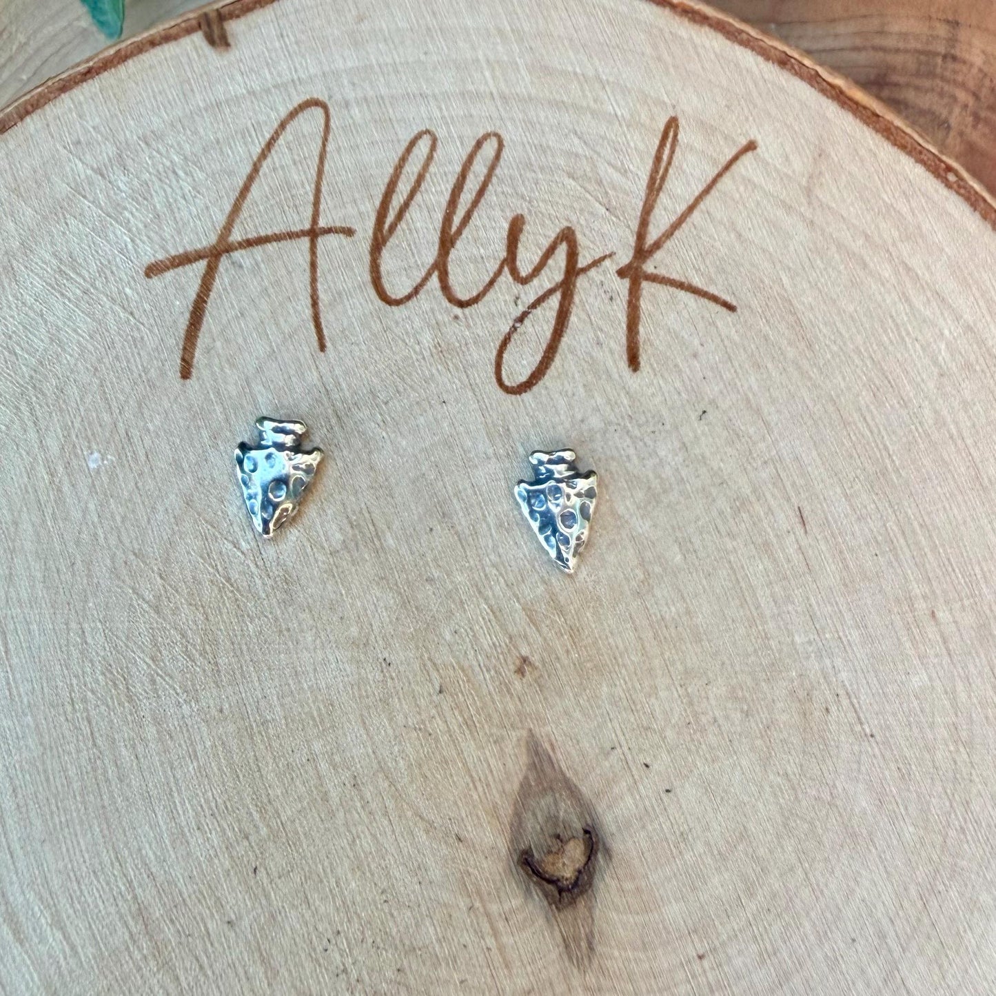 Sterling Silver Arrowhead Studs • Oxidized Western Earrings • Minimal Everyday Posts
