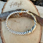 Braided Leather Wrap Bracelet with Silver Half Cuff - Rustic Style in Multiple Colors