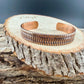 Herringbone Copper Cuff Bracelet – Rustic Antique Patina Design