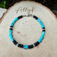 Royston Turquoise Bracelet • Black Onyx • Sterling Silver • Southwestern Jewelry