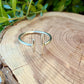 Parallel Bar Sterling Silver Ring • Uneven Open Band • Minimalist Modern Design