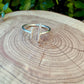 Parallel Bar Sterling Silver Ring • Uneven Open Band • Minimalist Modern Design