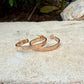 14k Gold Filled Paisley Embossed Hoops • Oval Drop Earrings • 4x1mm GF
