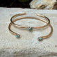14k Gold Filled Number 8 Turquoise Cuff Bracelet Set • Hand‑Forged Two‑Piece Stack